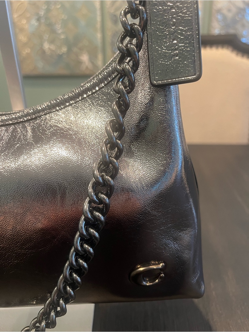 NWT Coach Juliet Shoulder Bag Anthracite - Picture 6 of 15